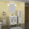 Мебель для ванной ASB-Mebel Флоренция 65 белая патина серебро витраж, массив ясеня