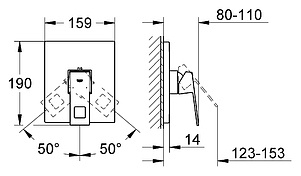 Смеситель Grohe Eurocube 19898000 для душа