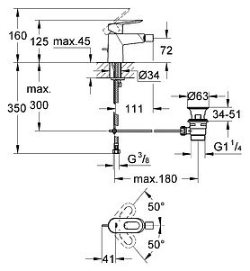 Смеситель Grohe BauLoop 23338000 для биде