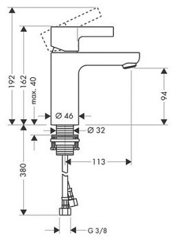 Смеситель Hansgrohe Metris S 31068000 для раковины