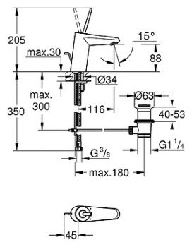 Смеситель Grohe Eurodisc joy 23425000 для раковины