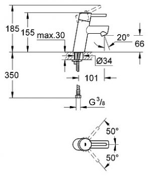 Смеситель Grohe Concetto 3224010E для раковины