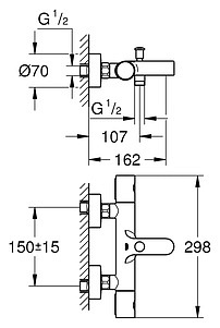 Термостат Grohe Grohtherm 1000 Cosmopolitan M 34215002 для ванны с душем