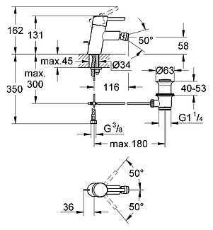 Смеситель Grohe Concetto 32208001 для биде