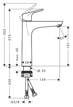 Смеситель Hansgrohe Focus 31518000 для раковины