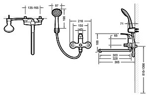 Смеситель Bravat Fit 7F6135188CP-LB-RUS универсальный