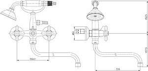 Смеситель Aquanet Опера SD98909A универсальный