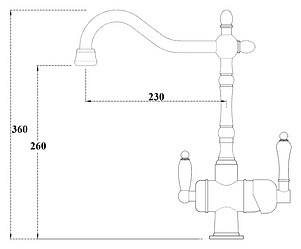 Смеситель Zorg Clean Water ZR 326 YF BR для кухонной мойки