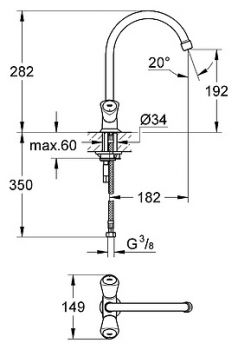 Смеситель Grohe Costa L 31819001 для кухонной мойки