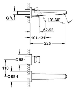 Смеситель Grohe Eurodisc Cosmopolitan 19974002 для раковины