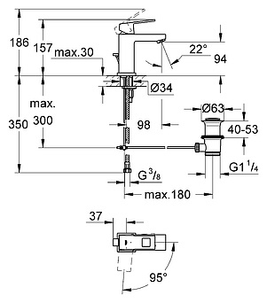 Смеситель Grohe Eurocube 2339000E для раковины