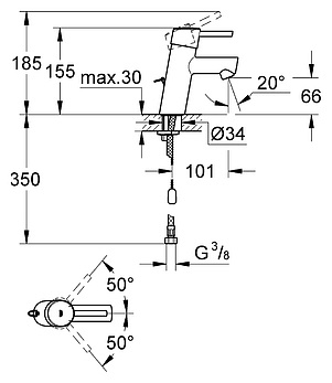 Смеситель Grohe Concetto 3220610E для раковины