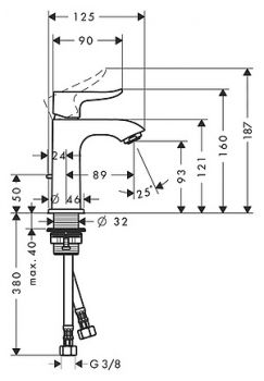 Смеситель Hansgrohe Metris 31088000 для раковины