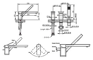 Смеситель Bravat Phillis F556101C-2-RUS на борт ванны