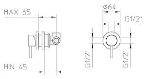 Смеситель Bossini Z10201410BOS001 CR для душа