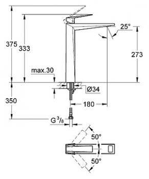 Смеситель Grohe Allure Brilliant 23114000 для раковины