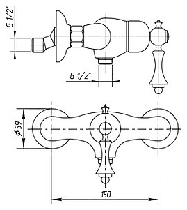 Смеситель Migliore Bomond ML.BMD-9738 Br для душа