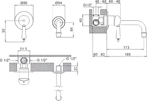 Смеситель Margaroli Classica RU1002AA01BR для раковины