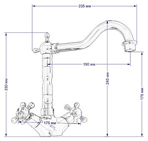 Смеситель Seaman Barcelone SSL-5079 Sun для кухонной мойки