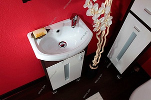 Мебель для ванной Бриклаер Бали 40 венге, белый глянец R