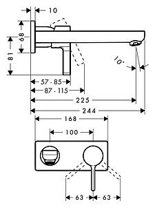 Смеситель Hansgrohe Metris S 31163000 для раковины