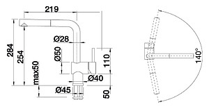 Смеситель Blanco Linus-S 516688 для кухонной мойки