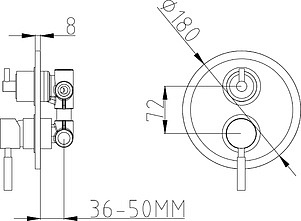 Смеситель Gllon GL-SV008CP+2109 для душа