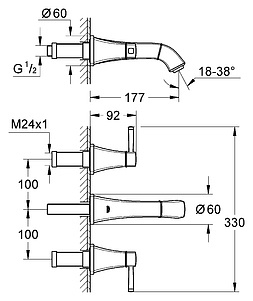 Смеситель Grohe Grandera 20414000 для раковины