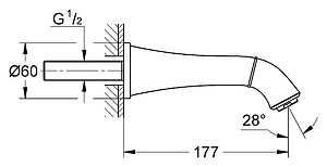 Излив Grohe Grandera 13341IG0