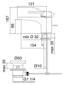 Смеситель Treemme Cleo 6310.NC для раковины