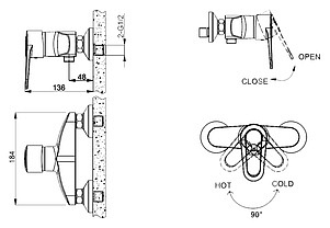 Смеситель Bravat Loop F9124182CP-01 для душа