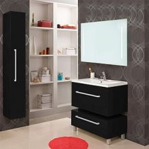 Мебель для ванной Акватон Мадрид 80 черная с ящиком