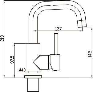 Смеситель Elghansa Cliq 16A1024-Champagne для раковины