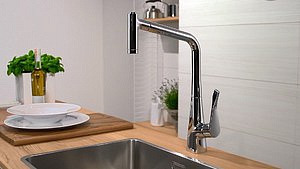 Смеситель Hansgrohe Metris 14820000 для кухонной мойки