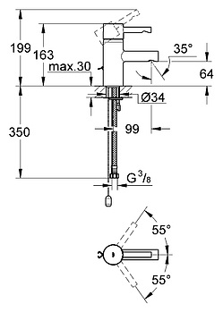 Смеситель Grohe Essence 33596000 для раковины