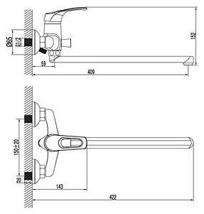 Смеситель Lemark Omega LM3101C универсальный