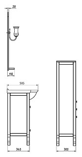Мебель для ванной ASB-Mebel Флоренция 85 бук тироль витраж, массив ясеня