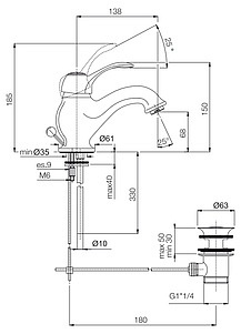 Смеситель Fima Carlo Frattini Lamp F3301BR для раковины