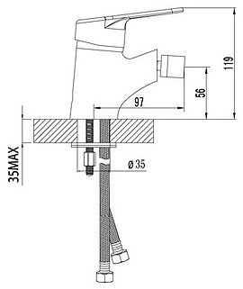 Смеситель Lemark Luna LM4108C для биде