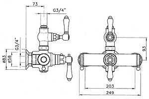 Термостат Nicolazzi Thermostatico 4917 BZ 18/78 для душа