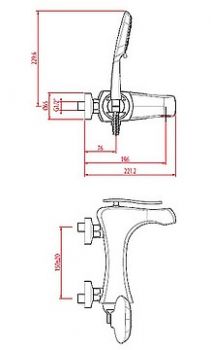 Смеситель Gattoni Icarus 4300CO для ванны с душем