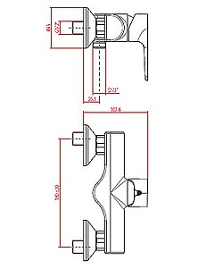 Смеситель Gattoni H2OMIX 3000 3025С0 для душа