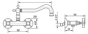 Смеситель Migliore Princeton ML.CUC-852 Br для кухонной мойки