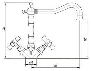 Смеситель Migliore Princeton ML.PRN-834 Br для раковины