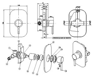 Смеситель Bandini Stel 164.320 SS для душа