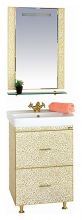 Мебель для ванной Misty Гранд Lux 60 золотая кожа флораль