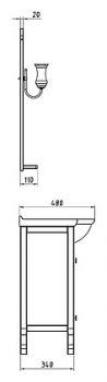 Мебель для ванной ASB-Mebel Флоренция 105 белая патина серебро, массив ясеня