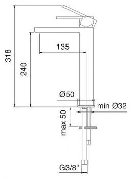 Смеситель Treemme Klab 2718.BC для раковины