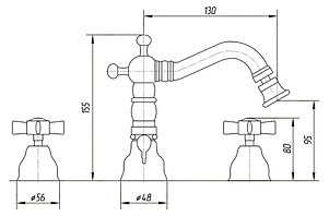 Смеситель Migliore Princeton ML.PRN-825 Br для биде