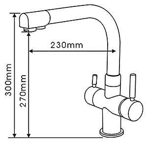 Смеситель Seaman Barcelone SSL-5383 Water для кухонной мойки